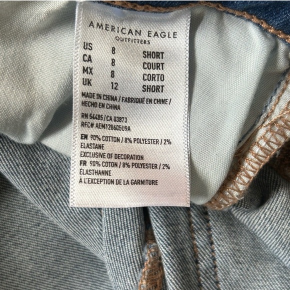 American Eagle Outfitters Blue Skinny Jeans with Vintage Wash - Picture 4 of 5